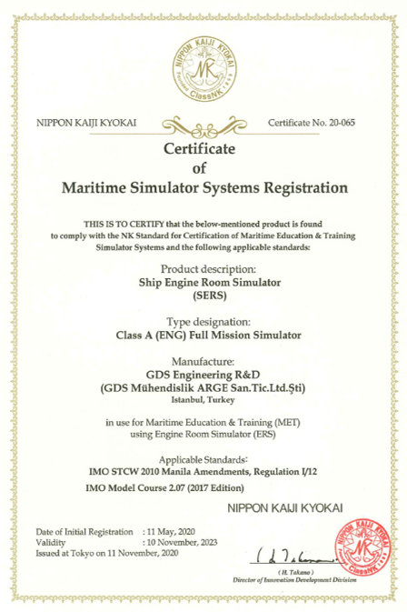 SERS-ERS-Class-NK-Certificate-IMO-STCW-Model-Course-2.07-Page1