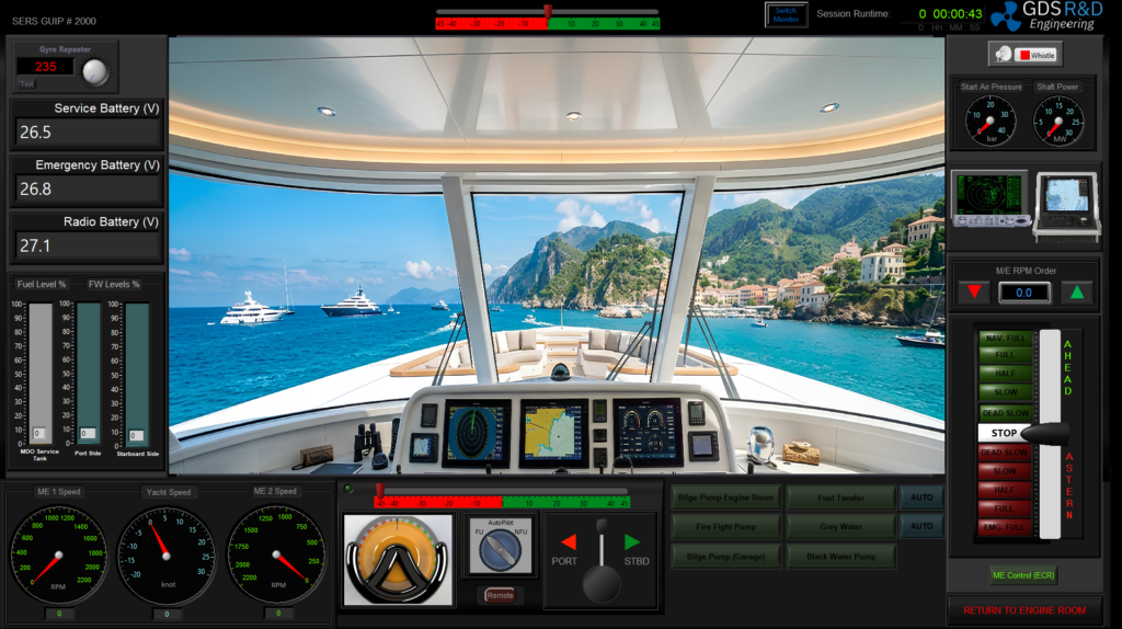GDS Nears Completion of Yacht Engine Room Simulator